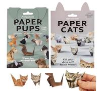 Sekfpnk Lot de 100 feuilles de papier origami pour chats et origamis, 3D Paper Cats Origami, Convient pour les enfants et les adultes qui aiment les animaux, le bricolage et la décoration de bureau