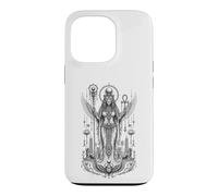 Sekhmet Lionne Déesse Ancienne Egypte Monochrome Art Coque pour iPhone 13 Pro