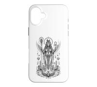 Sekhmet Lionne Déesse Ancienne Egypte Monochrome Art Coque pour iPhone 16 Plus