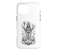 Sekhmet Lionne Déesse Ancienne Egypte Monochrome Art Coque pour iPhone 16 Pro Max