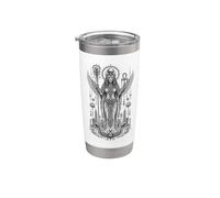 Sekhmet Lionne Déesse Ancienne Egypte Monochrome Art Gobelet isotherme en acier inoxydable double paroi
