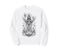Sekhmet Lionne Déesse Ancienne Egypte Monochrome Art Sweatshirt
