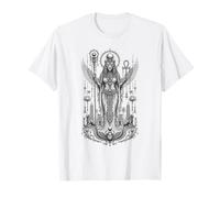 Sekhmet Lionne Déesse Ancienne Egypte Monochrome Art T-Shirt