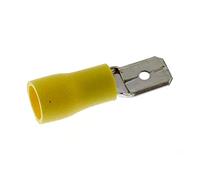 SeKi 14165 Lot de 25 fiches plates Jaune 4,0-6 mm² 0,8 x 6,4 mm