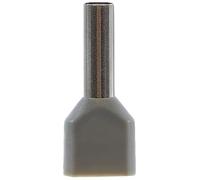 SeKi 14223 Lot de 100 douilles de câble jumelé 2 x 4,0 mm² Gris