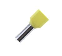 SeKi 14224 Lot de 100 embouts de câble jumelés Jaune 2 x 6 mm² 6 mm²