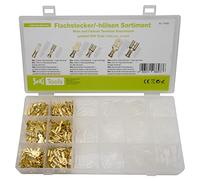 SeKi 17420 Lot de 600 douilles plates 2,8 mm 4,8 mm et 6,3 mm - Connecteurs plats mâles + femelles - Avec douille de protection - Assortiment de connecteurs Flack, sans