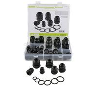 SeKi 17476 Lot de 50 Presse-étoupe pour pièces Noires