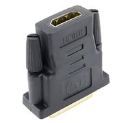 SeKi Adaptateur HDMI A Femelle vers DVI-D (24+1) mâle - DVI mâle bidirectionnel vers HDMI Femelle - Contacts plaqués Or - Noir