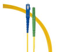 SeKi Câble à fibre optique Simplex LC/APC 8° vers SC/UPC mâle 9/125 μm OS2, fibre optique LSZH, jaune, monomode 5 m