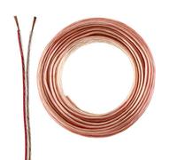 Seki Câble de Haut-Parleur 2 x 0,5 mm² - Transparent - 10 m câble - CCA - Câble Audio - Boîte