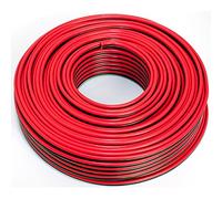 SeKi Câble de haut-parleur 2 x 2,50 mm² - 50 m - Rouge/noir - CCA - Câble audio - Câble d'enceinte