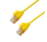 SeKi Câble patch Cat 6 ultra fin 1,50 m jaune - Câble LAN U/UTP RJ45 - Extra fin 2,8 mm - Câble réseau fin - Gigabit Ethernet - Flexible - Fiche courte - PoE
