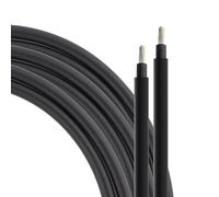 SeKi Câble solaire 6 mm² 25 m H1Z2Z2-K noir PV pour panneaux solaires jusqu'à 1500 V - Flexible - Double isolation - Anneau en cuivre pur