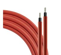 SeKi Câble solaire H1Z2Z2-K - Rouge - 6 mm² - 25 m - Câble PV pour panneaux solaires - Jusqu'à 1500 V - Flexible - Double isolation - Câble en cuivre pur - Anneau