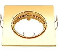 SeKi - Cadre de montage orientable à LED et halogène - Or - Convient pour GU10 et MR16 (GU5,3) - 83 mm x 83 mm