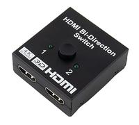 SeKi Commutateur HDMI 2 en 1 - Commutateur HDMI bidirectionnel - 4K @ 60Hz HDR HDCP2.3 3D pour Blu-Ray Xbox PS4 PS5 Roku Fire Stick HDTV - Noir