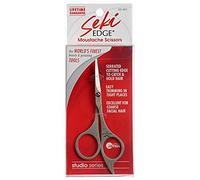 Seki EDGE SS-902 | Made in Japan | Ciseaux à barbe dentelés | Ciseaux de précision ergonomiques en acier inoxydable | Lames fines affûtées à la main | 12,4 x 5,1 x 0,6 cm