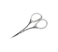 Seki EDGE SS-903 | Made in Japan | Ciseaux cosmétiques en acier inoxydable pour visage, sourcils et barbe | Lames courbées affûtées à la main | Anneaux Soft-Touch | 9 x 4,5 cm