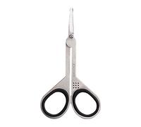 Seki EDGE SS-908 | Made in Japan | Ciseaux à nez inox 95 mm | Pointes arrondies pour poils du nez | Outil léger avec anneaux EVA