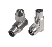 Seki Lot de 10 connecteurs coaxiaux IEC coudés en métal - Adaptateur d'antenne pour antenne TV, câble coaxial, récepteur et installations Satellite - Prise Robuste à 90° pour Une Installation Peu