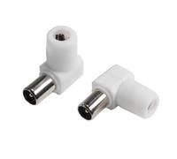 Seki Lot de 10 connecteurs coaxiaux IEC - pour antenne TV, câble coaxial, récepteur et installations Satellite - Adaptateur coudé à 90° pour Une Installation Peu encombrante