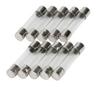 SeKi Lot de 10 fusibles fins 0,125 A (125 mA), 6 x 30 mm, Flink, en verre 250 V