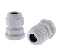 SeKi Lot de 10 Presse-étoupes métriques M20 7-12 mm, étanches IP67, Gris (RAL7035), Compatible avec PG11