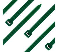 Seki Lot de 100 serre-câbles - Vert - 150 x 3,6 mm - Résistant à la déchirure jusqu'à 19 kg - Nylon PA6.6 - Autobloquant - Pour gestion de câbles, ménage, atelier et industrie