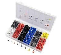 SeKi Lot de 1200 embouts de câble isolés 0,50 mm² à 10 mm² - Manchons isolés - Couleurs assorties selon la norme DIN