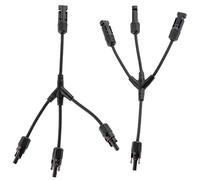 SeKi Lot de 2 connecteurs en Y - Avec câble pour la commutation en parallèle des panneaux solaires - Adaptateur parallèle - Pour panneau solaire - Fiche PV adaptée pour les installations îles.