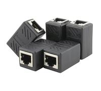 SeKi Lot de 5 connecteurs RJ45 LAN blindés - Connecteurs pour câble Ethernet - Coupleur Ethernet LAN - Adaptateur pour câble LAN - Câble réseau, coupleur réseau pour Cat 8, Cat7, Cat6a, Cat5e, Cat5