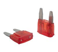 SeKi Lot de 5 mini fusibles plats 10 A Rouge 32 V/DC pour bateau, remorque, camion, caravane