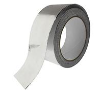 SeKi Ruban adhésif autocollant en aluminium - 50 mm x 50 m - Résistant à la chaleur - Pour réparer, isoler, colmater ou comme pare-vapeur
