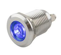 SeKi Témoin de contrôle LED bleu 12 mm 6-24 V V V2A en acier inoxydable - Lampe de signalisation - Indicateur de fonctionnement