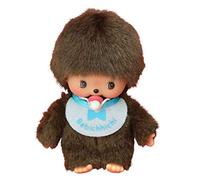Sekiguchi 235540 - Original garçon Bebichhichi, en Peluche Marron, avec Bavoir, Environ 15 cm