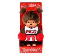 Sekiguchi 252879 - Monchhichi Original Fille Cheerleader, Animal en Peluche Brun d'environ 20 cm