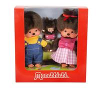 Sekiguchi 254870 Monchhichi Familles Peluche Set, Les Jeunes/Fille avec bébé