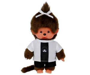 Sekiguchi Fille en Maillot de Football | 20 cm | Kiki Monchhichi Poupée | Queue de Cochon