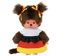 Sekiguchi Fille en Robe Allemagne | 20 cm | Kiki Monchhichi Poupée | Deux Nattes