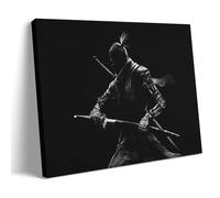 Sekiro Shadows Die Twice Black and White Impression sur toile - Tableaux muraux - Tableaux décoratifs pour le salon, peinture pour chambre de garçon, tableaux muraux modernes pour chambre de fille