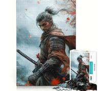 Sekiro Warrior in Misty Puzzle de 1000 pièces pour Adultes, idéal pour se Creuser Les méninges, Un Jeu de précision pour Toute la Famille (38x26cm) Un Cadeau Charmant et Amusant