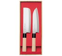 SekiRyu Set 2 couteaux japonais Santoku + Nakiri SR600