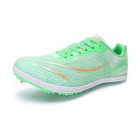 sekiueo Chaussures D'athlétisme Hommes Et Femmes Baskets De Course À Pointes Légères Et Souples pour La Course Le Saut Et Le Sprint,Vert,38 EU