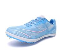 sekiueo Chaussures D'athlétisme Hommes Et Femmes Baskets De Course À Pointes Légères Et Souples pour La Course Le Saut Et Le Sprint,Bleu,44 EU