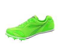 sekiueo Chaussures D'athlétisme pour Hommes Femmes Chaussures De Sprint À Pointes Respirantes Basses pour Saut Course Course À Pied,Vert,39 EU