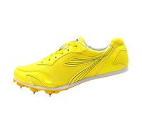 sekiueo Chaussures D'athlétisme pour Hommes Femmes Chaussures De Sprint À Pointes Respirantes Basses pour Saut Course Course À Pied,Jaune,41 EU
