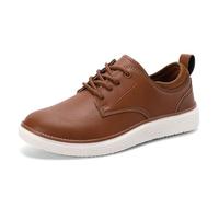 sekiueo Chaussures De Ville Décontractées pour Hommes Baskets De Course De Tennis Oxford À Semelle Souple Légères À Lacets,Marron,42 EU
