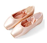sekiueo Pointes De Ballet en Satin Chaussures De Danse Professionnelles avec Ruban Plat pour Filles Et Femmes,Rose,37 EU