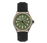 Sekonda Altitude 30103 Montre à quartz analogique pour homme avec affichage de la date et bracelet en cuir noir 43 mm, lanière